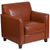 Flash Furniture BT-827-1-CG-GG Cognac LeatherSoft Upholstery Seat and Back Hercules Diplomat Series Reception Chair