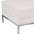 Flash Furniture ZB-IMAG-OTTOMAN-WH-GG 28" W x 28" D x 17" H White LeatherSoft Integrated Stainless Steel Legs Hercules Imagination Series Ottoman