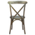 Flash Furniture X-BACK-MEDWHT Medium White Elmwood Bent X Back Side Chair
