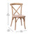 Flash Furniture X-BACK-MEDWHT Medium White Elmwood Bent X Back Side Chair