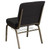 Flash Furniture FD-CH0221-4-GV-S0806-BAS-GG Black 21.25" Width Steel Book Rack with Communion Cup Holder Gold Vein Frame Hercules Series Extra Wide Stacking Church Chair