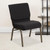 Flash Furniture FD-CH0221-4-GV-S0806-BAS-GG Black 21.25" Width Steel Book Rack with Communion Cup Holder Gold Vein Frame Hercules Series Extra Wide Stacking Church Chair