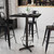 Flash Furniture XU-BLKTB-3030-T2222B-3CFR-GG Black Square Laminate Top PVC T-Mold Edge Table