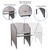 Flash Furniture MT-M6201-GY-GG Fused Nebula Gray Laminate Surface With Black Steel Frame Starter Study Carrel