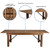 Flash Furniture XA-FARM-11-GG 96" W x 40" D x 30" H Rectangular Antique Rustic Folding Hercules Series Farm Table Set with 6 Chairs
