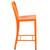 Flash Furniture CH-61200-24-OR-GG Orange Galvanized Steel Counter Height Bar Stool