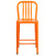 Flash Furniture CH-61200-24-OR-GG Orange Galvanized Steel Counter Height Bar Stool