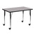 Flash Furniture XU-A3048-REC-GY-T-A-CAS-GG 48" W x 30" D x 22.25" - 30.4" Adjustable Height Rectangular Gray Activity Table