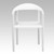 Flash Furniture RUT-418-WH-GG White Plastic Seat and Back Heavy Duty Metal Leg Hercules Series Cafe Stacking Chair