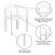 Flash Furniture RUT-418-WH-GG White Plastic Seat and Back Heavy Duty Metal Leg Hercules Series Cafe Stacking Chair