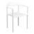 Flash Furniture RUT-418-WH-GG White Plastic Seat and Back Heavy Duty Metal Leg Hercules Series Cafe Stacking Chair