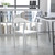 Flash Furniture RUT-418-WH-GG White Plastic Seat and Back Heavy Duty Metal Leg Hercules Series Cafe Stacking Chair