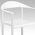 Flash Furniture RUT-418-WH-GG White Plastic Seat and Back Heavy Duty Metal Leg Hercules Series Cafe Stacking Chair