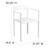 Flash Furniture RUT-418-WH-GG White Plastic Seat and Back Heavy Duty Metal Leg Hercules Series Cafe Stacking Chair