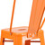 Flash Furniture CH-31320-30GB-OR-GG Orange Galvanized Steel With Drain Hole In Seat Bar Stool