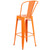 Flash Furniture CH-31320-30GB-OR-GG Orange Galvanized Steel With Drain Hole In Seat Bar Stool