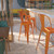 Flash Furniture CH-31320-30GB-OR-GG Orange Galvanized Steel With Drain Hole In Seat Bar Stool