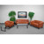 Flash Furniture 111-SET-CG-GG Cognac LeatherSoft with Sturdy Hardwood Construction Hercules Imperial Series Reception Set