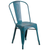 Flash Furniture ET-3534-KB-GG Distressed Metal Kelly Blue Drain Holes in Seat Chair