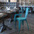 Flash Furniture ET-3534-KB-GG Distressed Metal Kelly Blue Drain Holes in Seat Chair