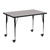 Flash Furniture XU-A3048-REC-GY-H-A-CAS-GG 48" W x 30" D x 22.4" - 30.5" Adjustable Height Rectangular Gray Activity Table