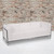 Flash Furniture ZB-IMAG-SOFA-WH-GG White LeatherSoft With Integrated Stainless Steel Legs Hercules Imagination Series Sofa