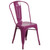 Flash Furniture ET-3534-PUR-GG Purple Metal Curved Back with Vertical Slat Chair