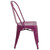 Flash Furniture ET-3534-PUR-GG Purple Metal Curved Back with Vertical Slat Chair