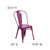 Flash Furniture ET-3534-PUR-GG Purple Metal Curved Back with Vertical Slat Chair