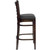 Flash Furniture XU-DGW0005BARLAD-WAL-BLKV-GG Black Vinyl Seat With Ladder Back Walnut Finish Beechwood Frame Hercules Series Restaurant Bar Stool