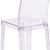 Flash Furniture OW-SQUAREBACK-18-GG Square Back For Commercial Use/Suitable for Outdoor Use Transparent Crystal Ghost Chair