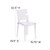 Flash Furniture OW-SQUAREBACK-18-GG Square Back For Commercial Use/Suitable for Outdoor Use Transparent Crystal Ghost Chair