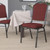 Flash Furniture NG-C01-HTS-2201-SV-GG Burgundy Patterned Fabric Silver Vein Powder Coated Frame Finish Hercules Series Stacking Banquet Chair