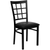 Flash Furniture XU-DG6Q3BWIN-BLKV-GG Metal Window Pane Back Black Vinyl Upholstered Seat Hercules Series Restaurant Chair