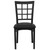 Flash Furniture XU-DG6Q3BWIN-BLKV-GG Metal Window Pane Back Black Vinyl Upholstered Seat Hercules Series Restaurant Chair