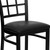 Flash Furniture XU-DG6Q3BWIN-BLKV-GG Metal Window Pane Back Black Vinyl Upholstered Seat Hercules Series Restaurant Chair