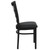 Flash Furniture XU-DG6Q3BWIN-BLKV-GG Metal Window Pane Back Black Vinyl Upholstered Seat Hercules Series Restaurant Chair