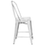 Flash Furniture ET-3534-24-WH-GG White Galvanized Steel Drain Holes In Seat Counter Height Bar Stool