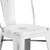 Flash Furniture ET-3534-24-WH-GG White Galvanized Steel Drain Holes In Seat Counter Height Bar Stool