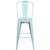Flash Furniture ET-3534-30-DB-GG Dream Blue Galvanized Steel Drain Holes In Seat Bar Stool