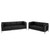 Flash Furniture ZB-IMAG-SET2-GG Black LeatherSoft With Integrated Stainless Steel Legs Modular Hercules Imagination Series Sofa And Loveseat Set