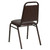 Flash Furniture FD-BHF-2-BN-GG Brown Vinyl Upholstered Trapezoidal Back Panel Copper Vein Powder Coated Finish Hercules Series Stacking Banquet Chair