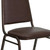 Flash Furniture FD-BHF-2-BN-GG Brown Vinyl Upholstered Trapezoidal Back Panel Copper Vein Powder Coated Finish Hercules Series Stacking Banquet Chair