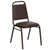 Flash Furniture FD-BHF-2-BN-GG Brown Vinyl Upholstered Trapezoidal Back Panel Copper Vein Powder Coated Finish Hercules Series Stacking Banquet Chair