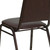 Flash Furniture FD-BHF-2-BN-GG Brown Vinyl Upholstered Trapezoidal Back Panel Copper Vein Powder Coated Finish Hercules Series Stacking Banquet Chair