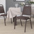 Flash Furniture FD-BHF-2-BN-GG Brown Vinyl Upholstered Trapezoidal Back Panel Copper Vein Powder Coated Finish Hercules Series Stacking Banquet Chair
