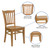 Flash Furniture XU-DGW0008VRT-NAT-GG Vertical Wood Slat Back .62" Thick Natural Finish Beechwood Seat Hercules Series Restaurant Chair