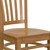 Flash Furniture XU-DGW0008VRT-NAT-GG Vertical Wood Slat Back .62" Thick Natural Finish Beechwood Seat Hercules Series Restaurant Chair