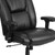 Flash Furniture GO-2132-LEA-GG Black Bonded Leather Padded Arms Mid Back Design Hercules Series Big & Tall Executive Swivel Office Chair