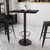 Flash Furniture XU-BLKTB-2430-TR18B-3CFR-GG Black Rectangular Laminate Top PVC T-Mold Edge Table
